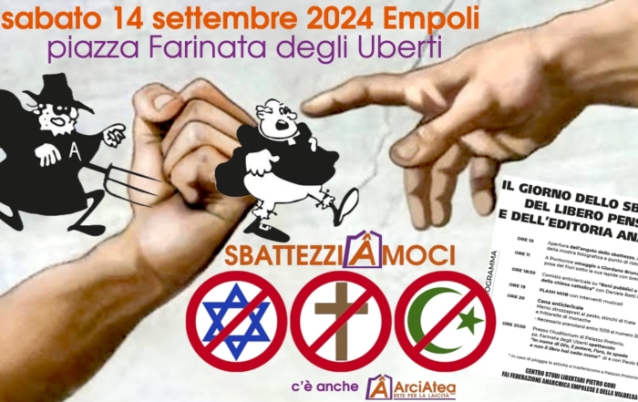 14 settembre 2024 giorno dello sbattezzo a Empoli